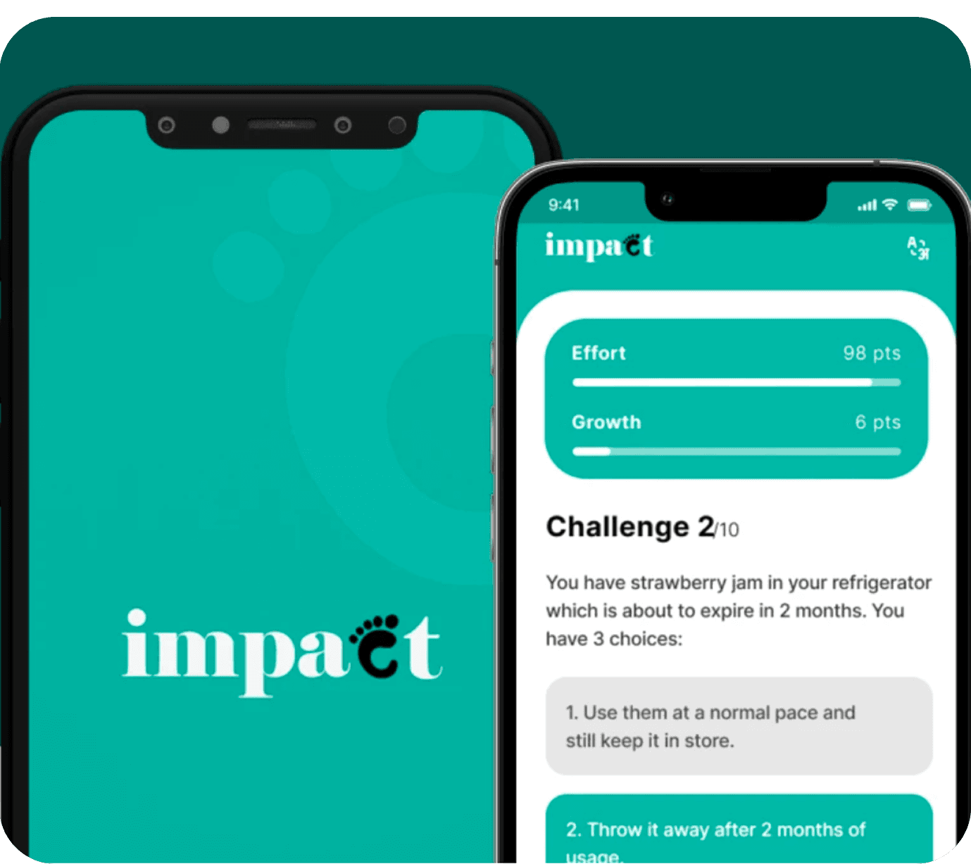 Impact sustainability app