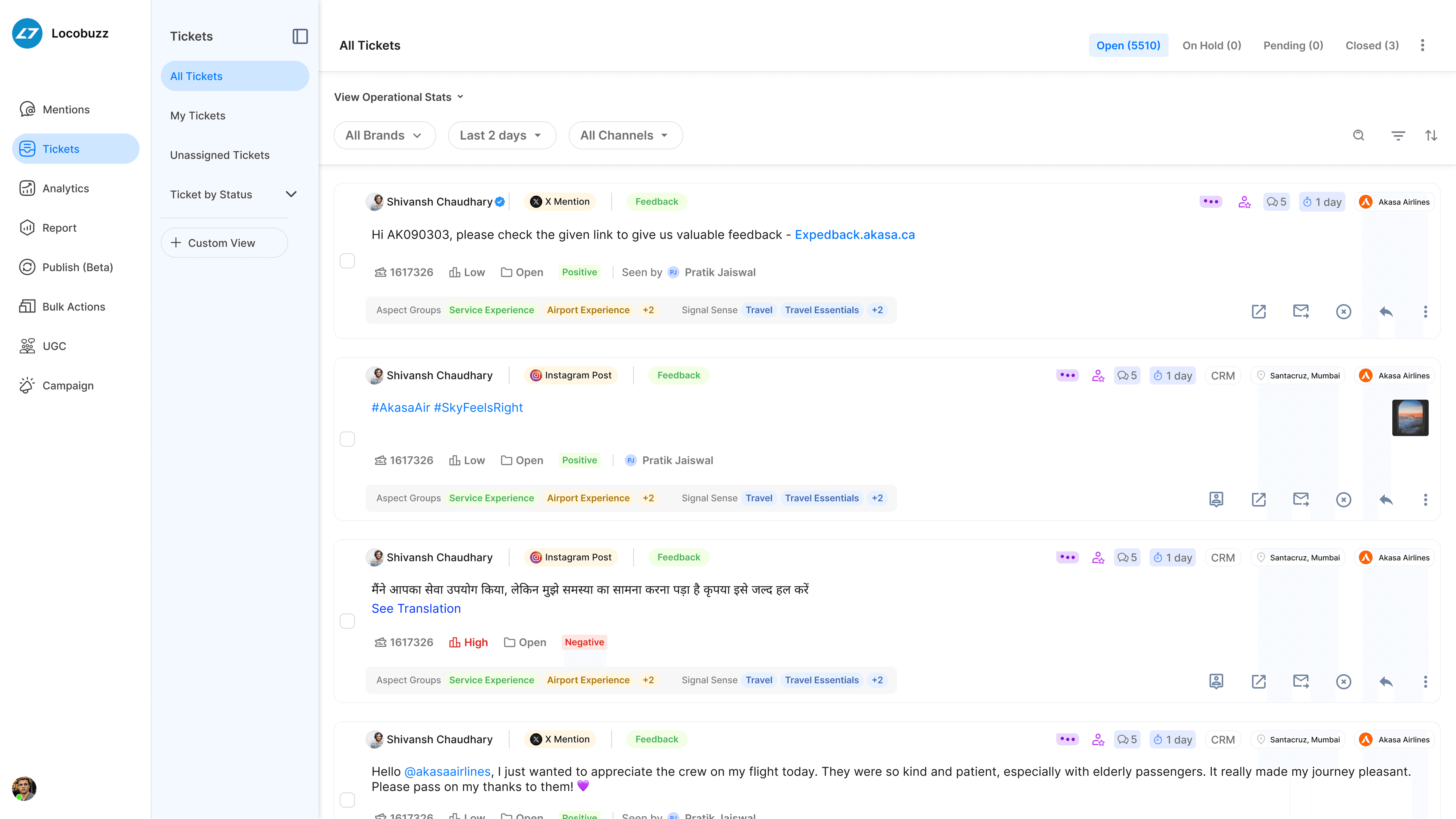 Locobuzz CX workspace redesign