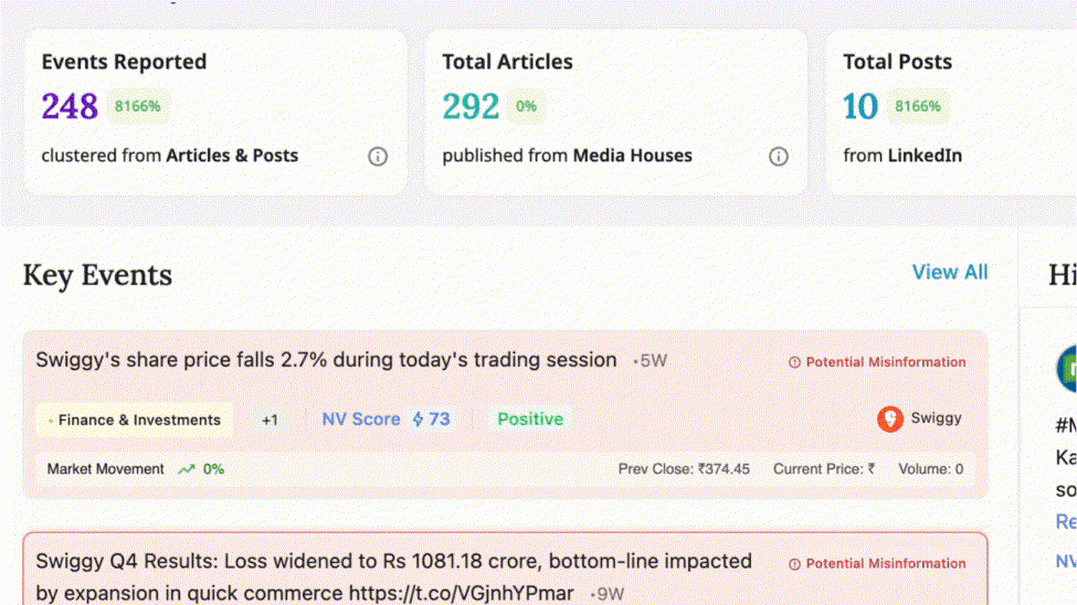 Misinformation Detection Interface demonstration